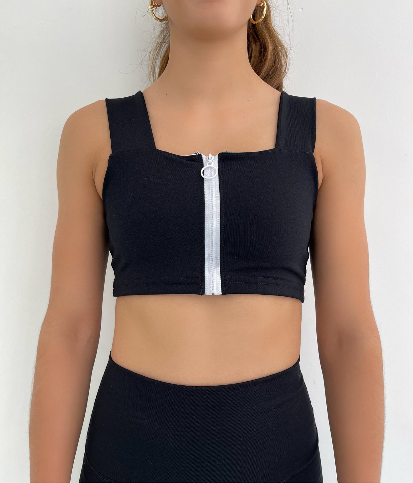 Black zipper top